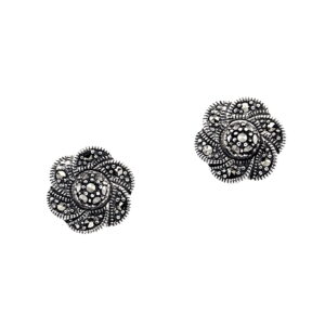 Pendientes de Plata de 1ª Ley (.925) con Marcasitas, con dos usos alternativos.