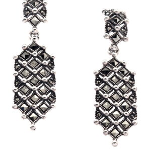Pendientes de Plata de Ley (.925) y Marcasitas.