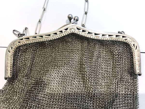 Bolso de Plata de malla con flecos - Imagen 2
