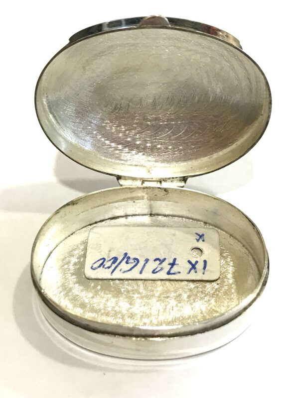 Caja de Plata 1ª Ley (.925) pastillero grabada. - Imagen 4