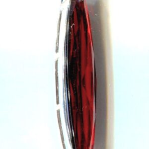 Colgante en Plata de 1ª Ley con marcasitas y circonita granate.